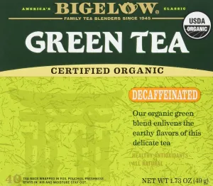 Bigelow Tea, 40 Bags - Organic Decaffeinated Green (2 Pack)