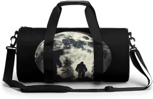 Bigfoot Forest Moon Gym Bag for Women Men Travel Duffle Bag Carry on Weekender Tote Bag Lightweight