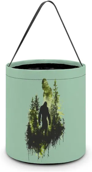 Bigfoot Forests Easter Basket Egg Buckets with Handles Hunt Tote Bags Reusable Handbag for Decoration