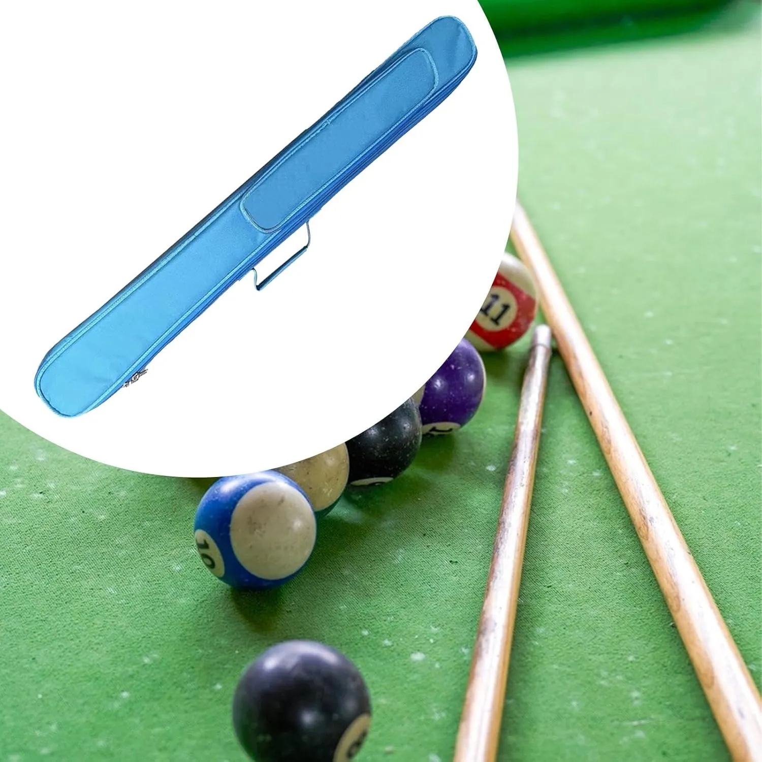 Billiard Cue Case Oxford Cloth with Accessory Pockets Protector Convenient Waterproof Billiard Cue Bag for Men and Women