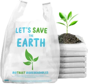 Biodegradable Thank You Bags | 1000 Count - Bulk | Extra Thick, Strong, Recyclable, & Reusable | Shopping/Grocery/Restaurant/Supermarket | 12” x 6.5” x 22”