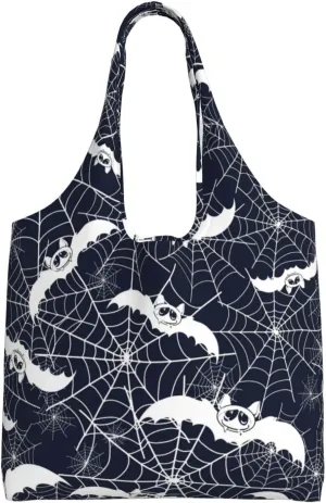 Black and White Cow Print Canvas Tote Bags Reusable Shopping Bag Handbag for Shopper Beach Gifts