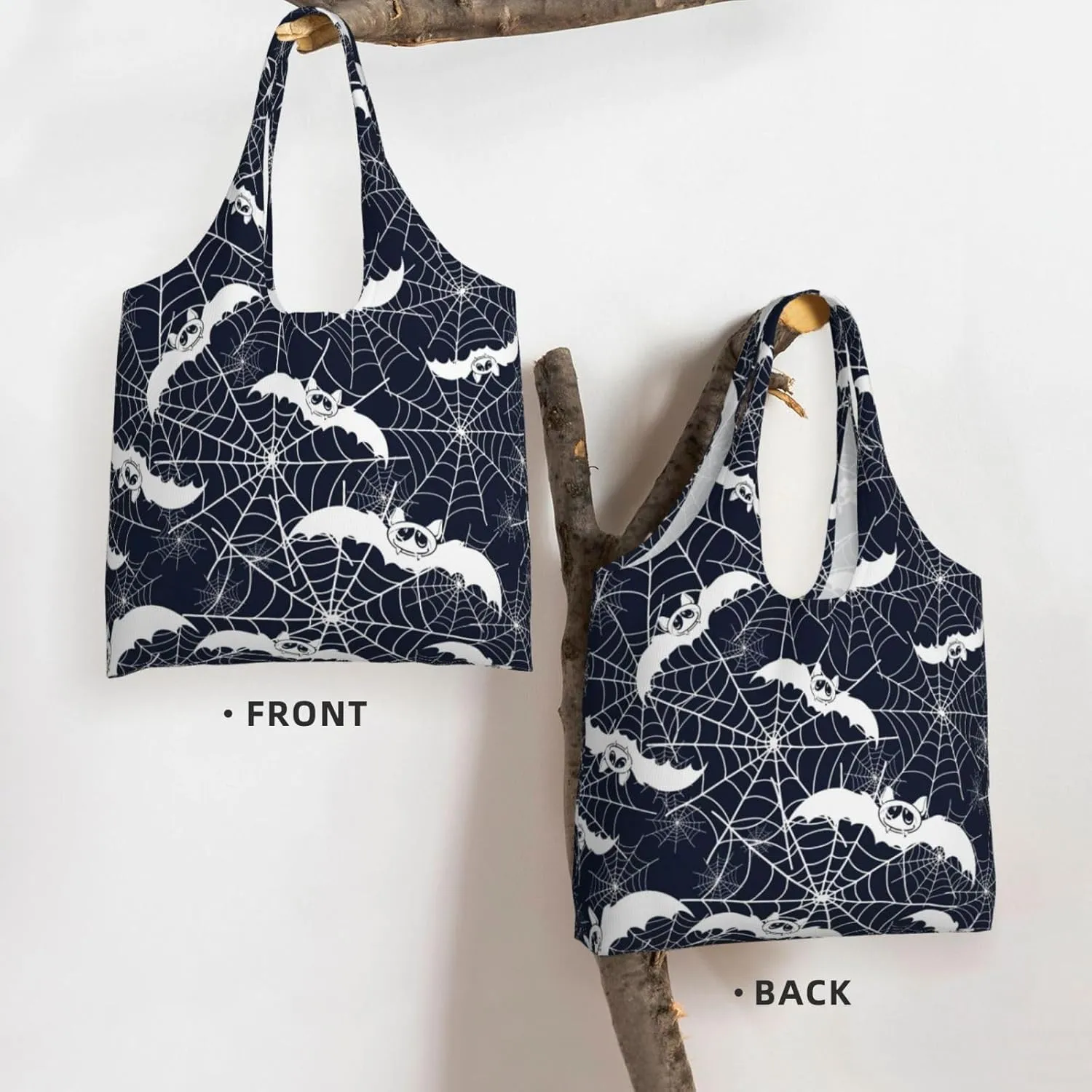 Black and White Cow Print Canvas Tote Bags Reusable Shopping Bag Handbag for Shopper Beach Gifts