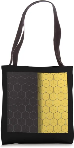 Black and yellow hexagonal geometric shapes Tote Bag
