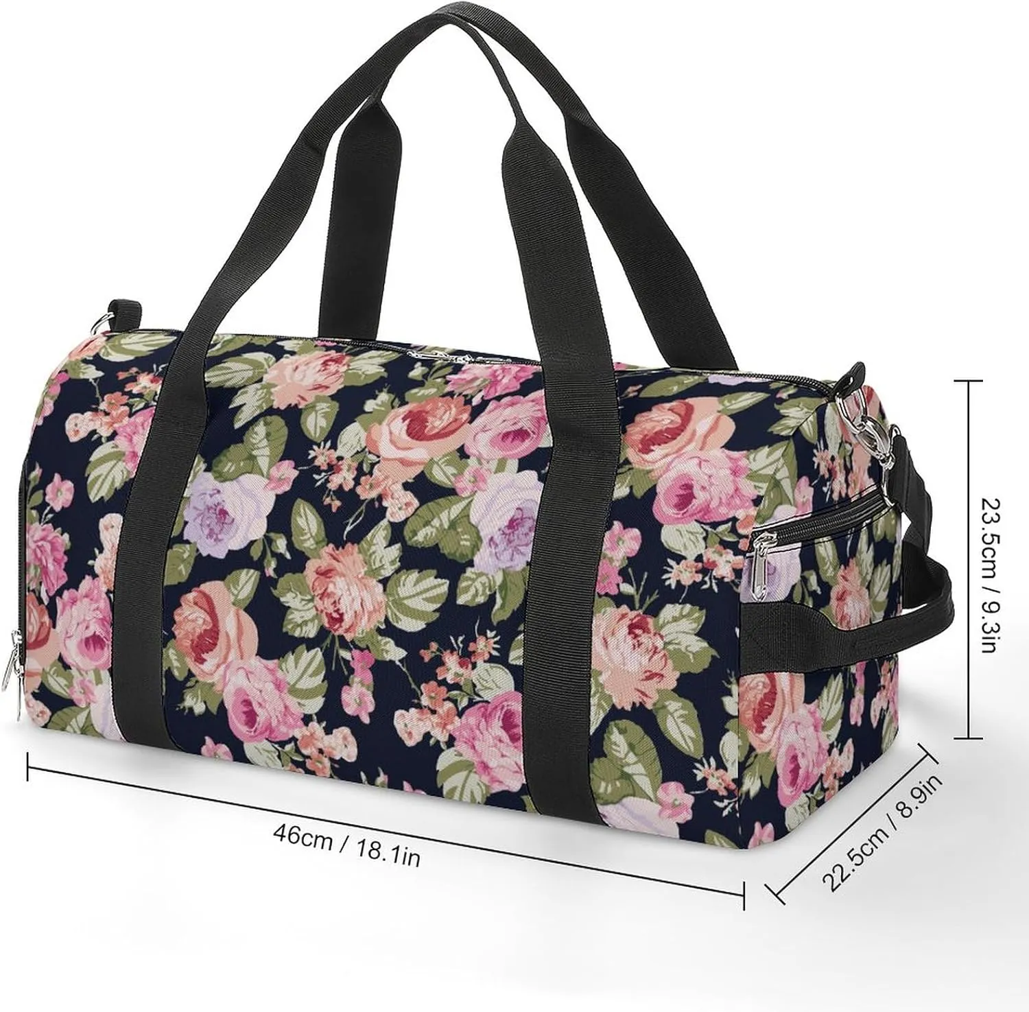 Blooming-midsummer-plain-pattern Sports Tote Gym Bag for Women Men, Overnight Bag with Shoe Compartment Water Resistant