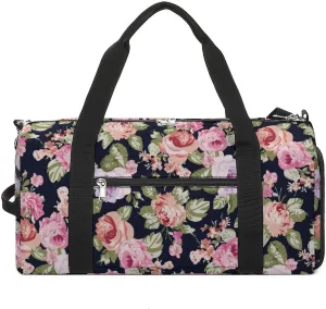 Blooming-midsummer-plain-pattern Sports Tote Gym Bag for Women Men, Overnight Bag with Shoe Compartment Water Resistant