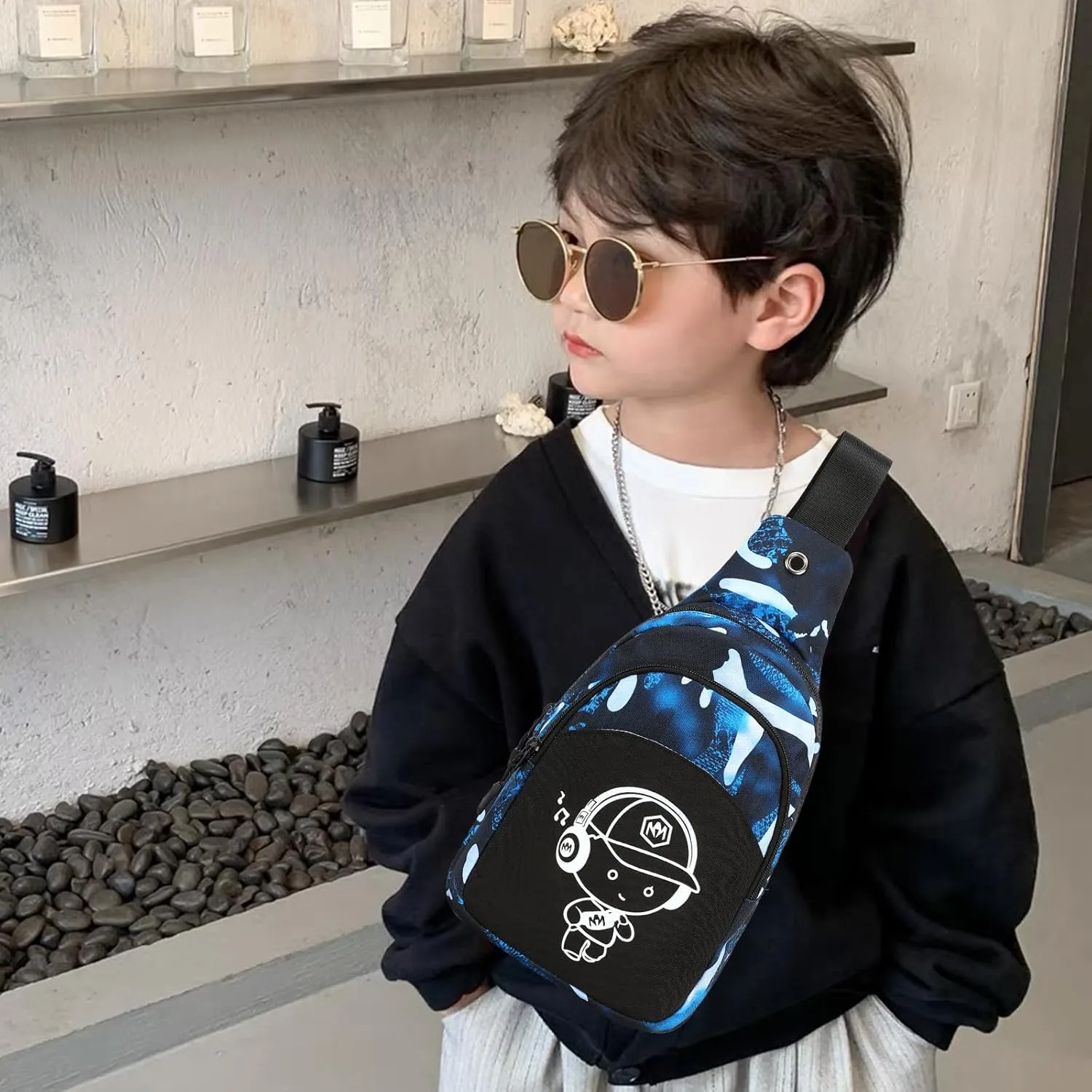 Bluboon School Backpack for Boys Teens Bookbag Travel Daypack Kids Girls Lunch Bag Pencil Case