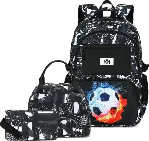 Bluboon School Backpack for Boys Teens Bookbag Travel Daypack Kids Girls Lunch Bag Pencil Case