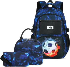 Bluboon School Backpack for Boys Teens Bookbag Travel Daypack Kids Girls Lunch Bag Pencil Case