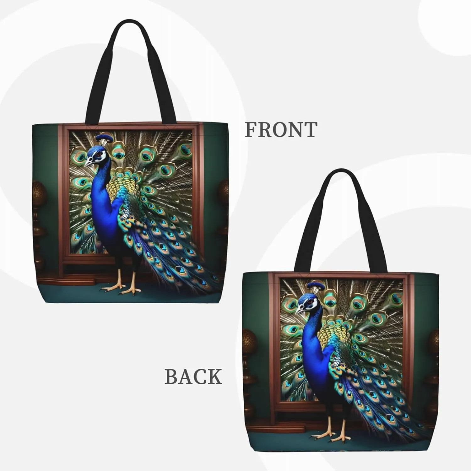 Blue Butterfly Print Fashion Tote Bag,Travel Handbag For Women, Hobo Bags, Work Shoulder Bags Crossbody Bag