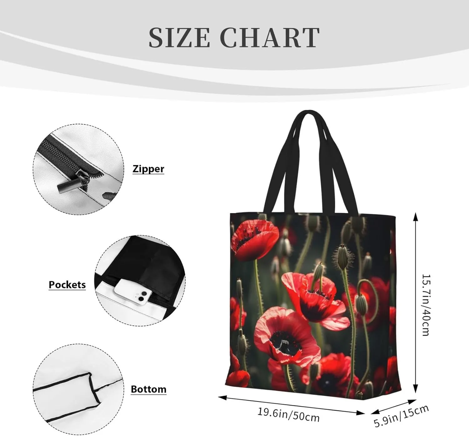 Blue Butterfly Print Fashion Tote Bag,Travel Handbag For Women, Hobo Bags, Work Shoulder Bags Crossbody Bag