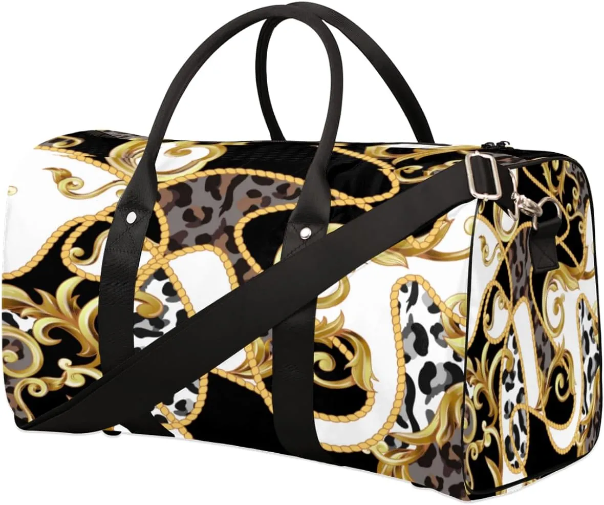 Boho Palace Motifs Travel Duffle Bag Waterproof Foldable Weekender Bags for Women and Men Durable Carry on Overnight Bag with Shoulder Strap Lightweight Sports Gym Tote Bag
