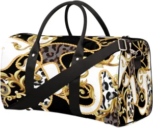Boho Palace Motifs Travel Duffle Bag Waterproof Foldable Weekender Bags for Women and Men Durable Carry on Overnight Bag with Shoulder Strap Lightweight Sports Gym Tote Bag