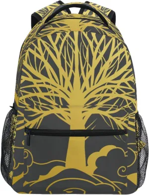 Bolaz Large Backpack Lightweight Shoulder Bag Striped Laptop Bag，Upgraded Backpack for School Unisex Travel Bag-Sacred Tree Of Life Modern