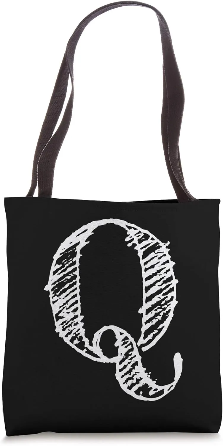 Bold Letter Q - Decorative Alphabet Big Font Capital Letter Tote Bag