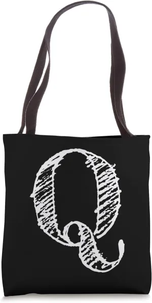 Bold Letter Q - Decorative Alphabet Big Font Capital Letter Tote Bag