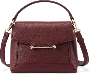 BOSTANTEN Small Crossbody Bags for Women Trendy Top Handle Shoulder Purse Vegan Leather Handbags with Flap