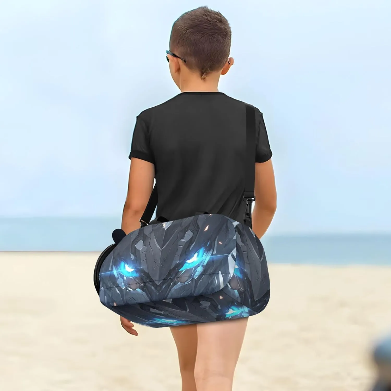 Boys Carry on Duffel Bag Blue Eyes Weekender Overnight Travel Duffle Bags Girls Tote Dance Duffle Bag