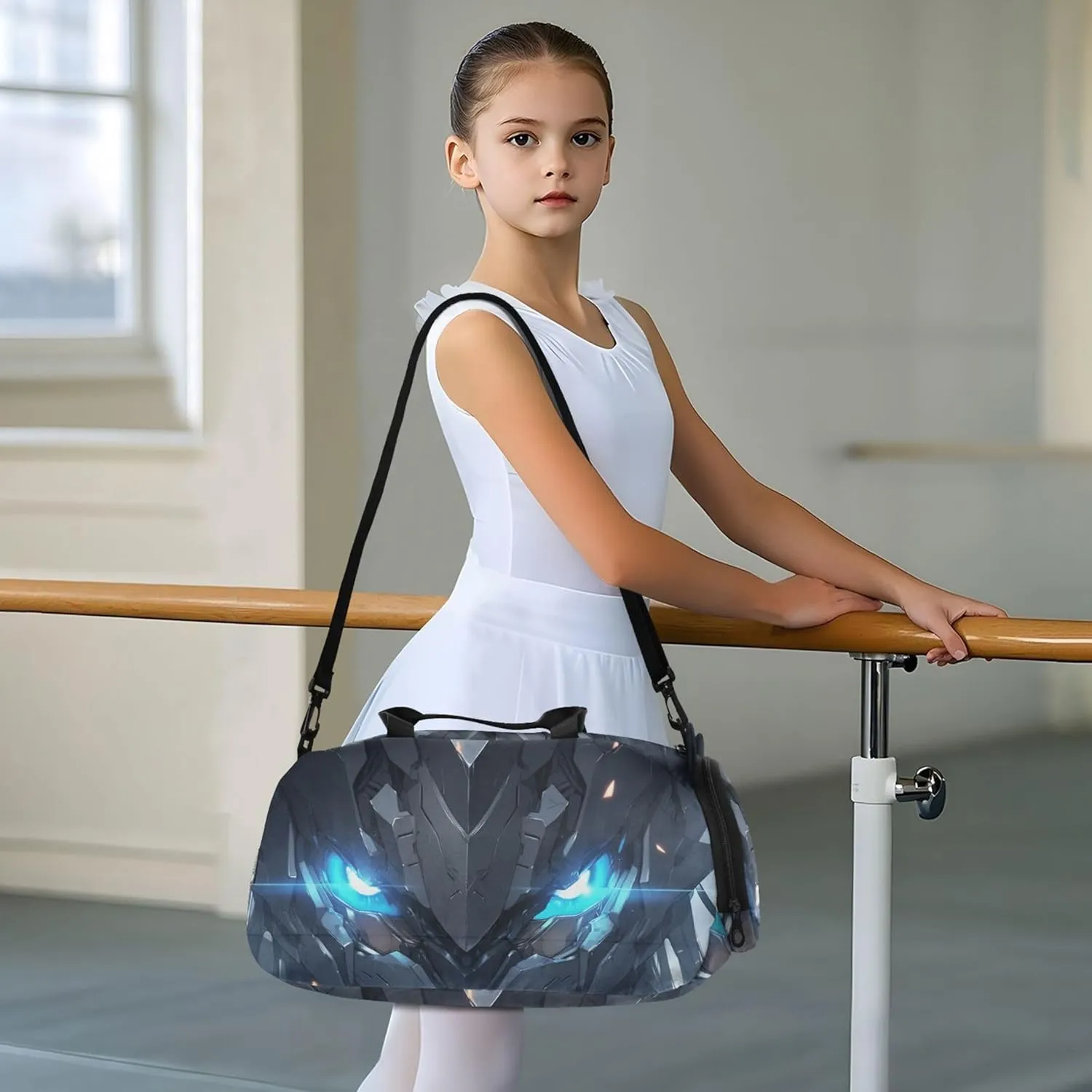 Boys Carry on Duffel Bag Blue Eyes Weekender Overnight Travel Duffle Bags Girls Tote Dance Duffle Bag