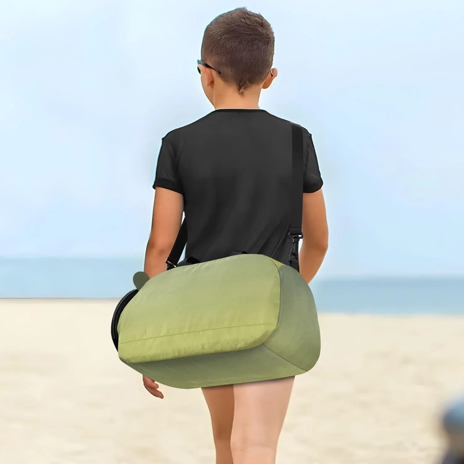 Boys Carry on Duffel Camouflage Green Mustard Gradient Overnight Bags Toddler Girls Duffle Bags for Travel with Shoulder Strap