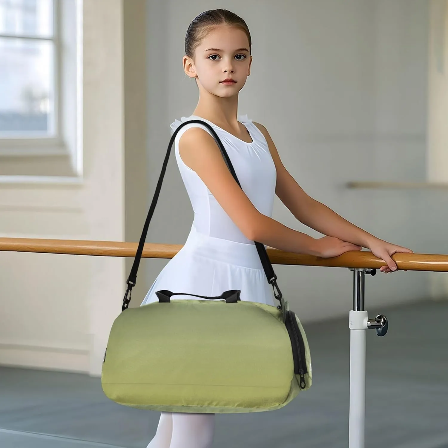 Boys Carry on Duffel Camouflage Green Mustard Gradient Overnight Bags Toddler Girls Duffle Bags for Travel with Shoulder Strap