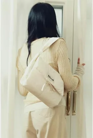 Breeze M Crossbody Bag - Women Fashion Crossbody Bag, Adjustable Strap, Natural Chubby Shape, Daily Point Item (White)
