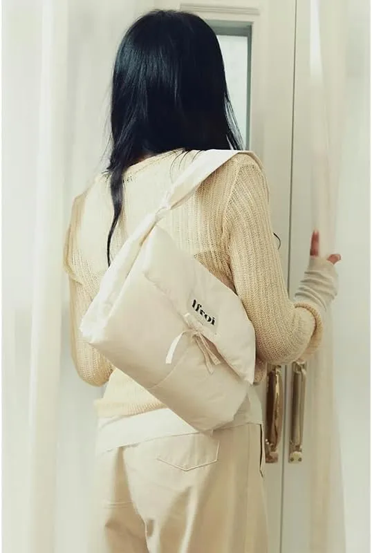 Breeze M Crossbody Bag - Women Fashion Crossbody Bag, Adjustable Strap, Natural Chubby Shape, Daily Point Item (White)