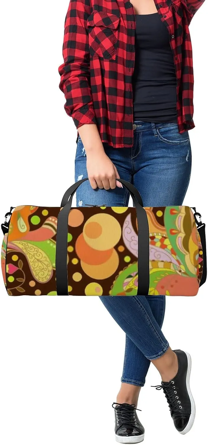 Bright Abstract Seamless Texture Sports Bag Tote Bag Waterproof Gym Bag with Shoulder Strap Zipper 2 Side Pockets for Men and Women, Travel and Storage Shoulder Bag.