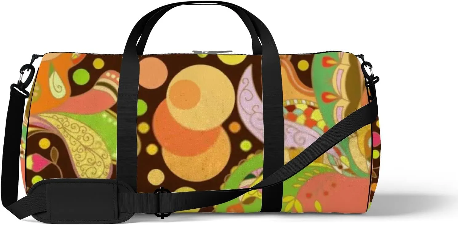Bright Abstract Seamless Texture Sports Bag Tote Bag Waterproof Gym Bag with Shoulder Strap Zipper 2 Side Pockets for Men and Women, Travel and Storage Shoulder Bag.