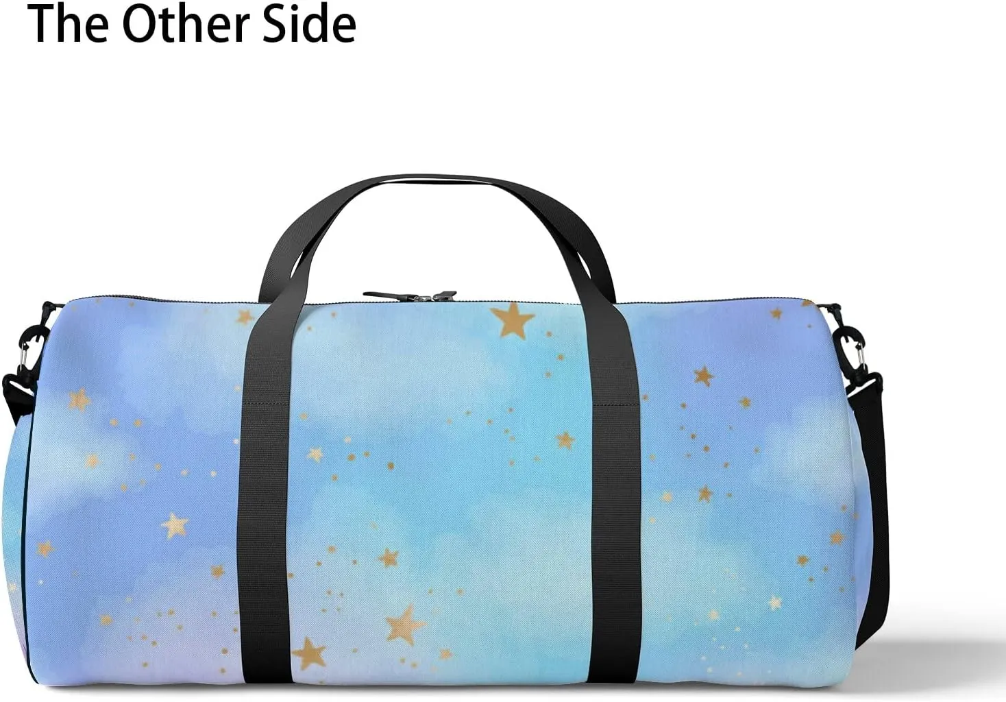 Bright Gold Constellations Sports Bag Tote Bag Waterproof Gym Bag with Shoulder Strap Zipper 2 Side Pockets for Men and Women, Travel and Storage Shoulder Bag.