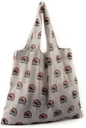 BRISA VW Collection - Volkswagen Reusable Polyester Shopping Bag Grocery Sack with T1 Bus Campervan Motif