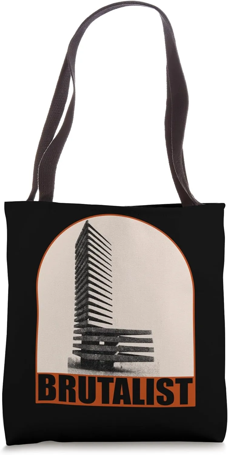 Brutalist Architecture | Triangular Concrete Building Art Tote Bag