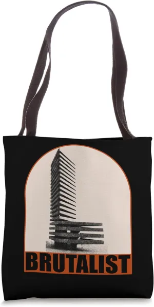 Brutalist Architecture | Triangular Concrete Building Art Tote Bag