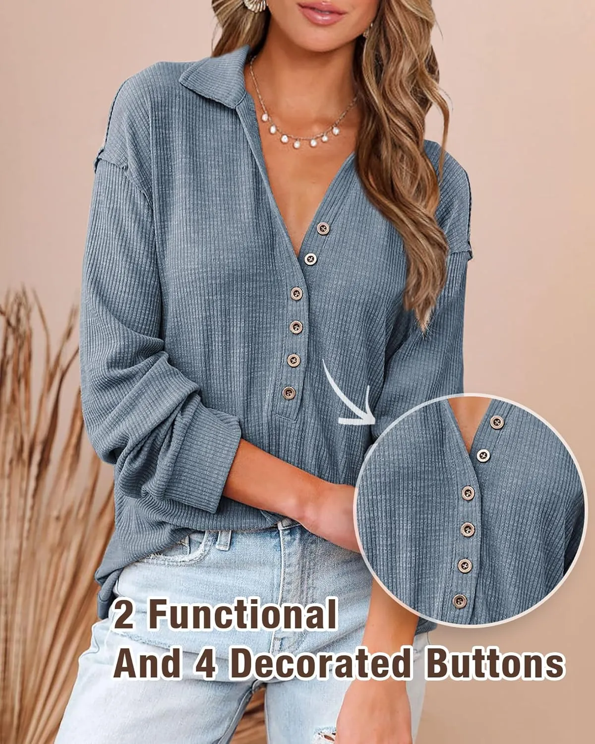 BTFBM Women Casual Button Down Fall Blouses 2025 Long Sleeve Solid Business Work Tops Cute Relaxed Fit Shirts