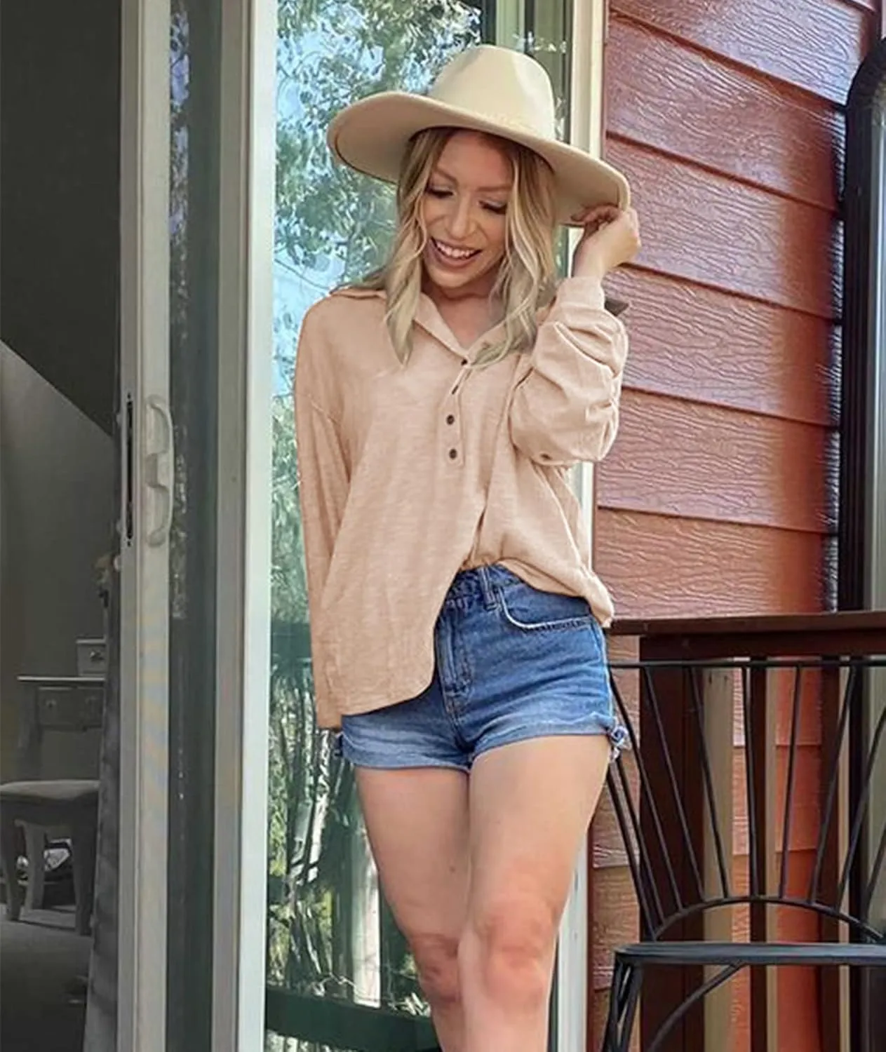 BTFBM Women Casual Button Down Fall Blouses 2025 Long Sleeve Solid Business Work Tops Cute Relaxed Fit Shirts