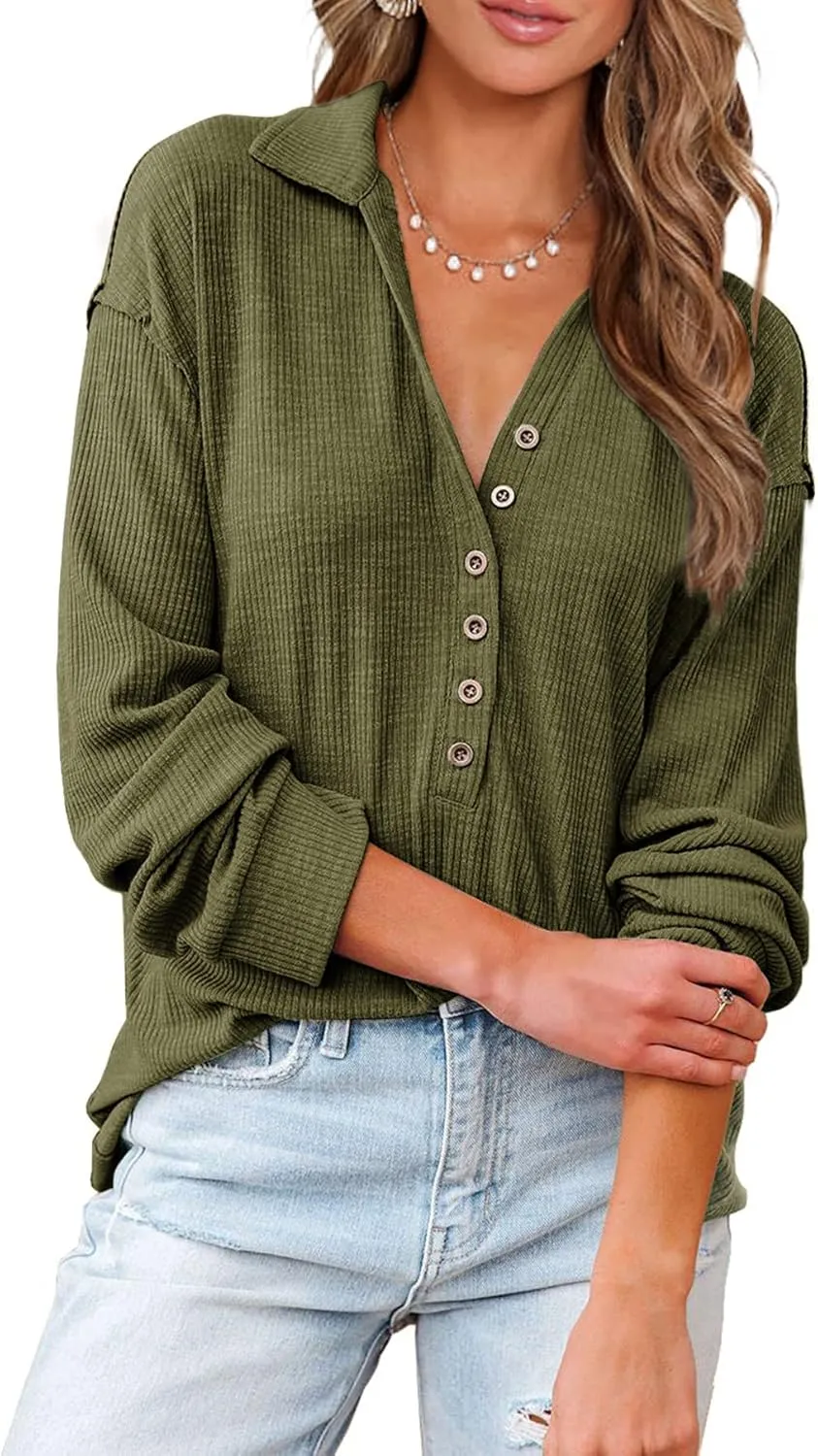 BTFBM Women Casual Button Down Fall Blouses 2025 Long Sleeve Solid Business Work Tops Cute Relaxed Fit Shirts