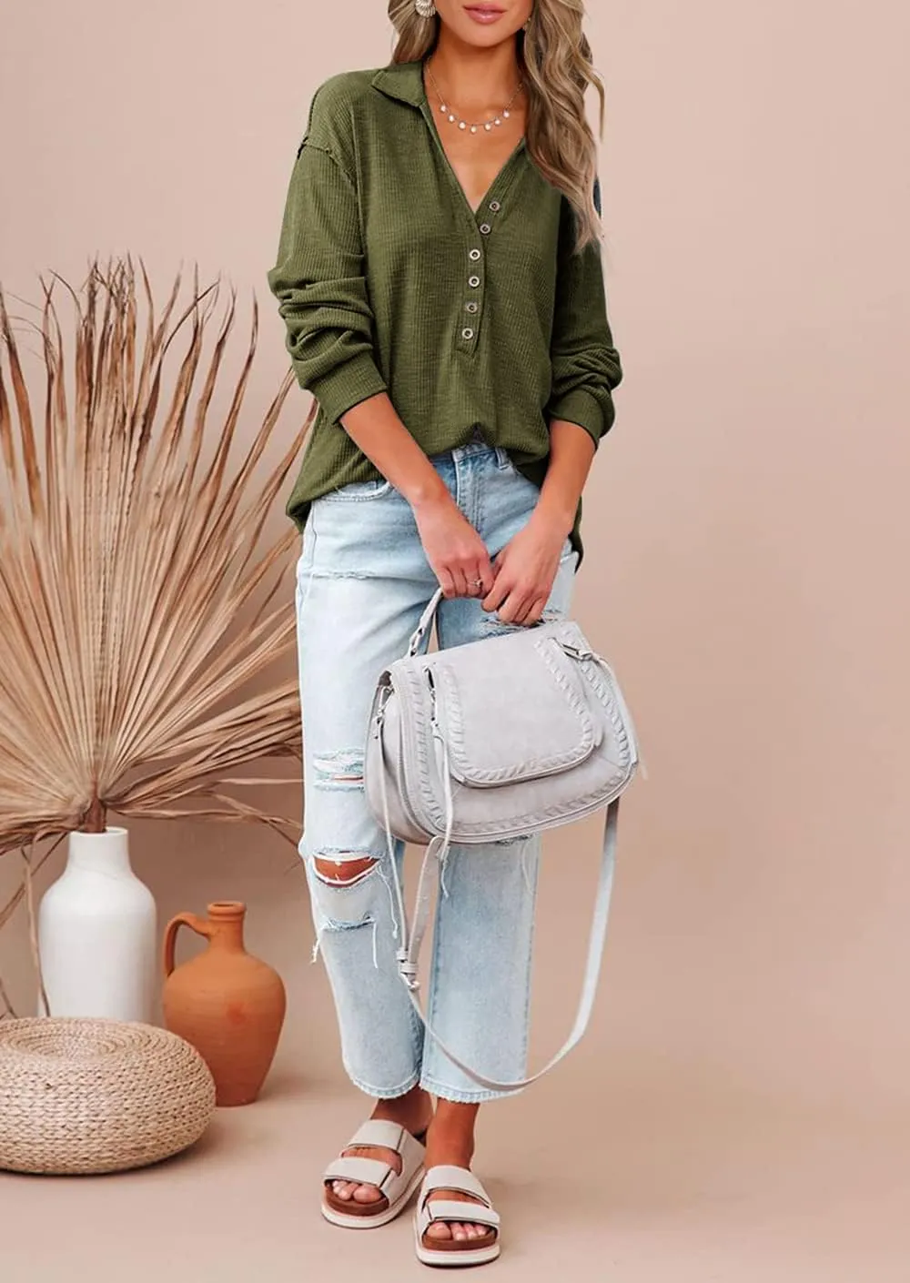 BTFBM Women Casual Button Down Fall Blouses 2025 Long Sleeve Solid Business Work Tops Cute Relaxed Fit Shirts