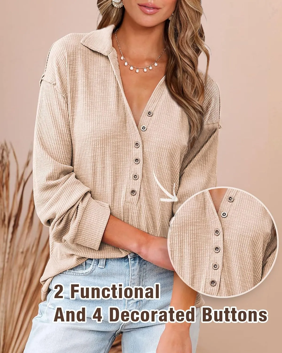 BTFBM Women Casual Button Down Fall Blouses 2025 Long Sleeve Solid Business Work Tops Cute Relaxed Fit Shirts