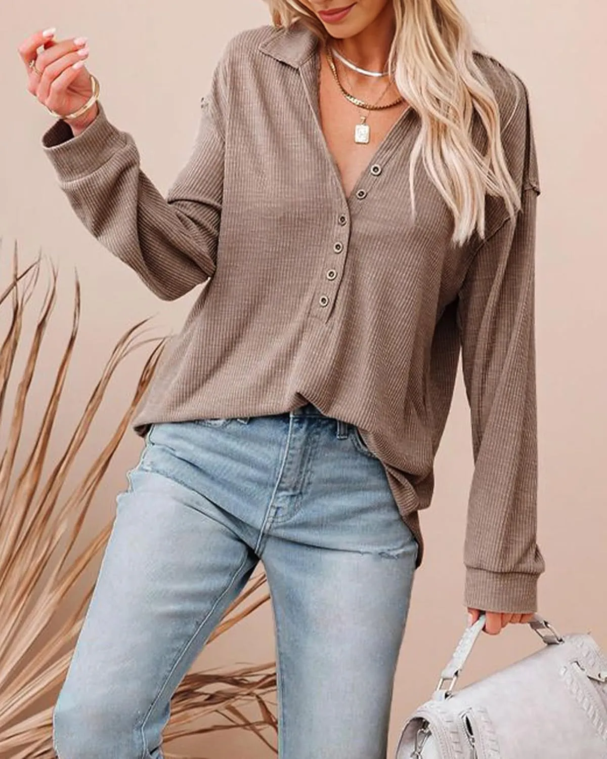 BTFBM Women Casual Button Down Fall Blouses 2025 Long Sleeve Solid Business Work Tops Cute Relaxed Fit Shirts