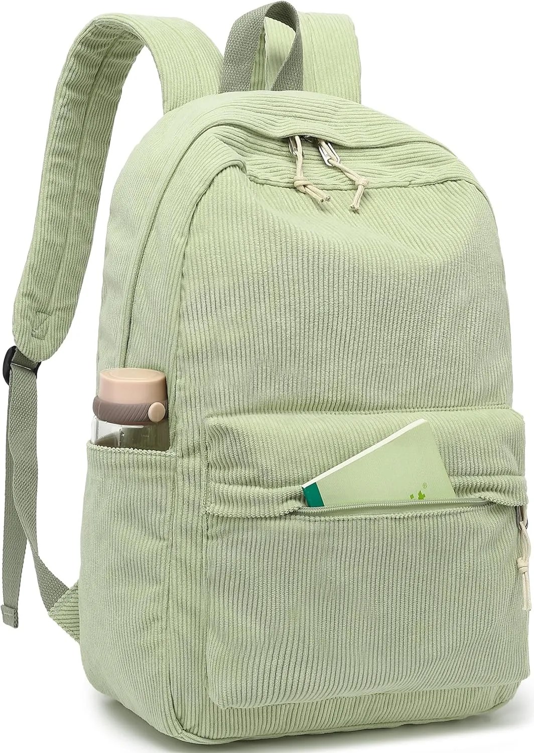 BTOOP School Backpack for Teens Large Corduroy Bookbag Lightweight Girls Boys Casual High School College 17 inch Laptop Travel Bag