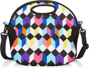 BUILT Spicy Relish Tote Neoprene Lunch Bag with Adjustable Crossbody Strap Geometric 5252304