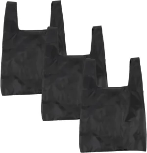 Cabilock 3pcs Shopping Pouch Tote Grocery Bags Groceries Bags with Pouch Tote Bag Organizer Foldable Travel Bag Expandable Outdoor Heavy Duty Tote Bags Shopper Reusable Large Storage Black