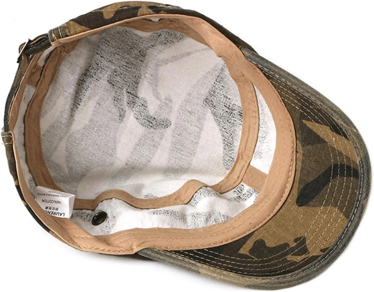 Cadet Army Cap Vintage Camouflage Hats for Men Women Flat Top Baseball Caps Camo Cadet Combat Fishing Cap Adjustable