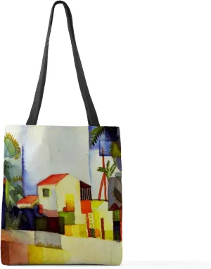 CafePress August Macke Bright House Medium Tote Bag Polyester Tote Bag 16"x16"