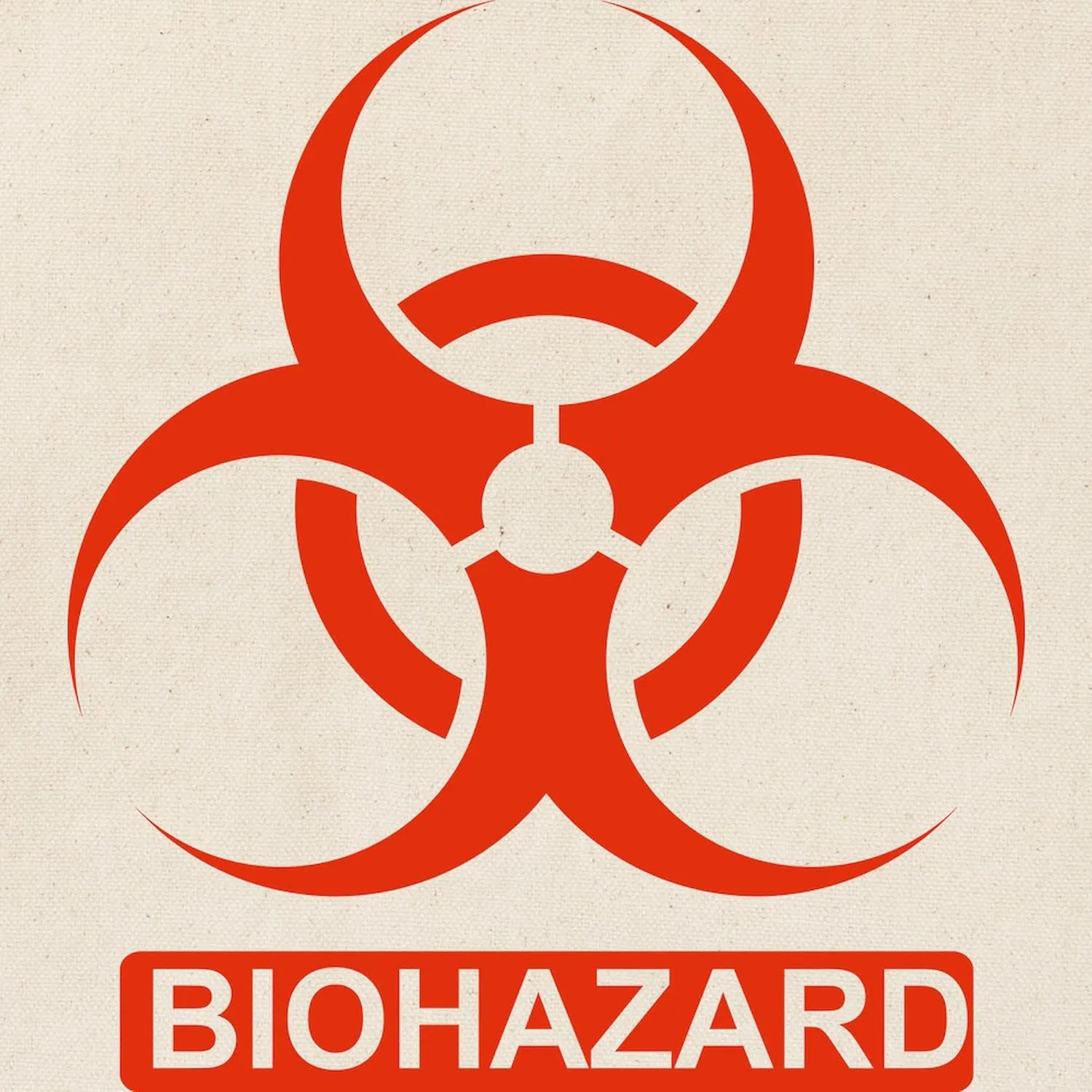 CafePress Biohazard Tote Bag Natural Canvas Tote Bag, Reusable Shopping Bag