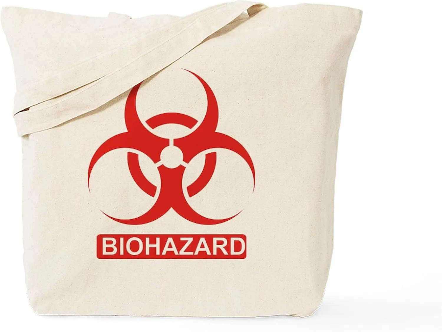 CafePress Biohazard Tote Bag Natural Canvas Tote Bag, Reusable Shopping Bag