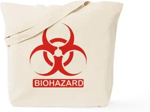 CafePress Biohazard Tote Bag Natural Canvas Tote Bag, Reusable Shopping Bag