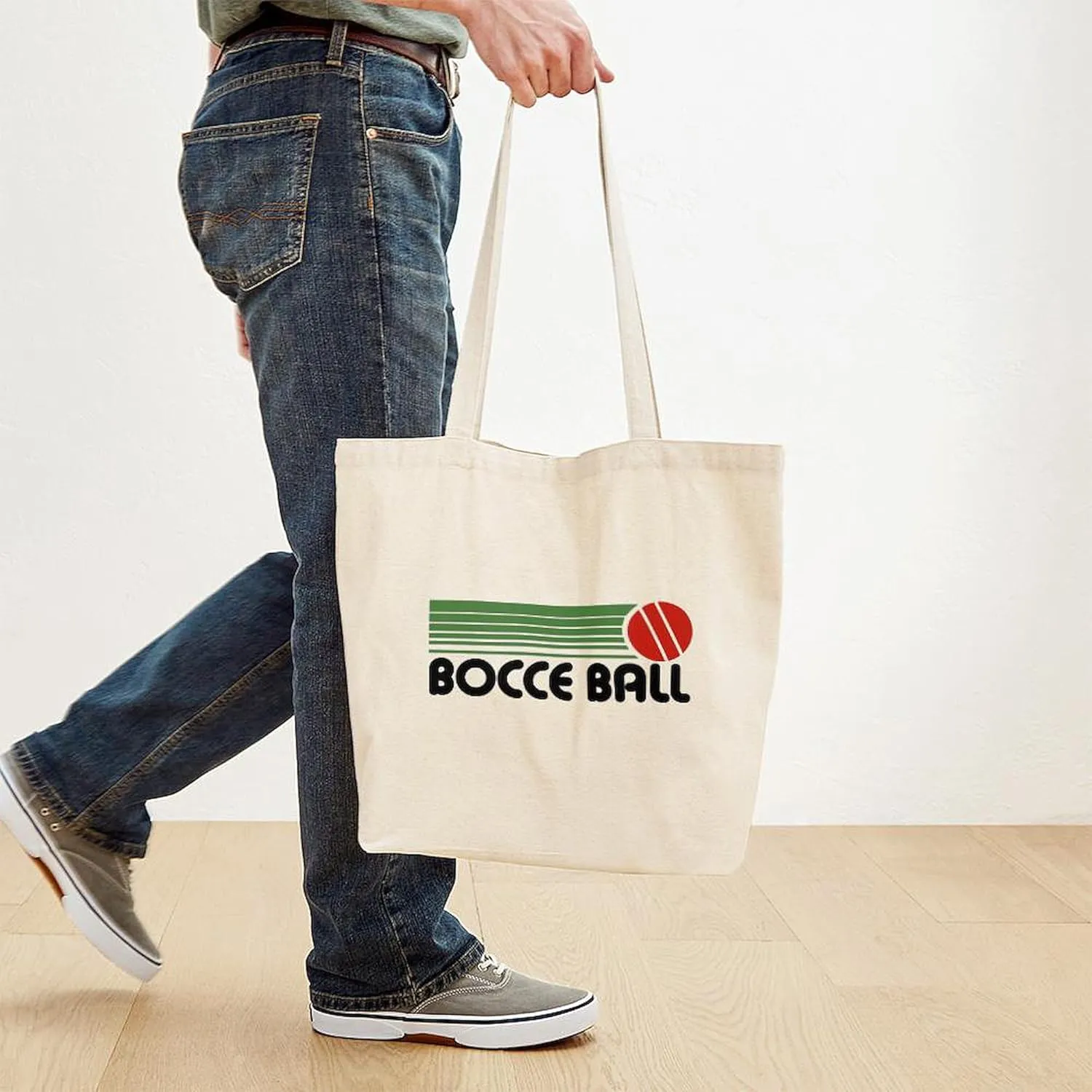 CafePress Bocce Ball Tote Bag Natural Canvas Tote Bag, Reusable Shopping Bag