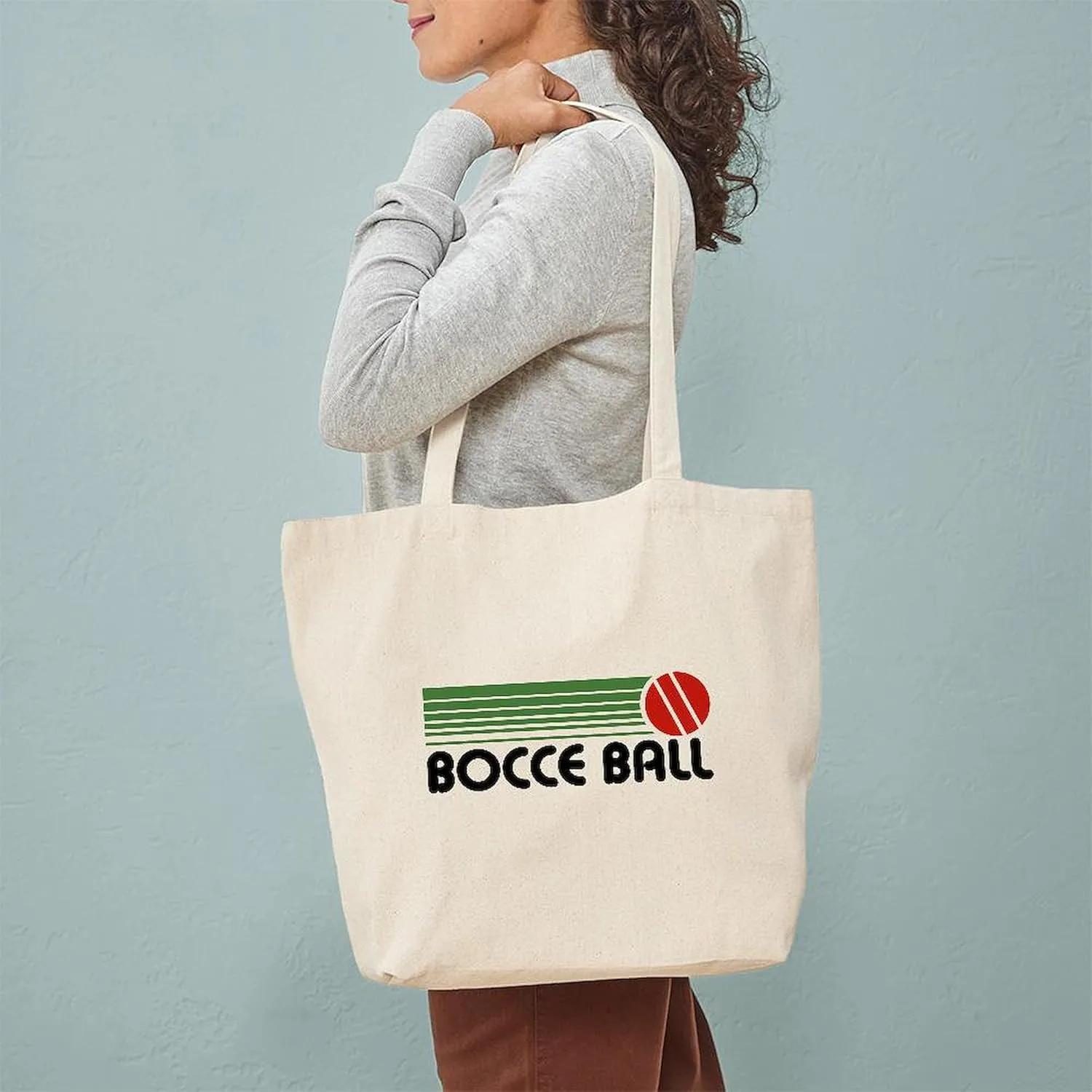 CafePress Bocce Ball Tote Bag Natural Canvas Tote Bag, Reusable Shopping Bag