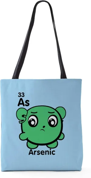 CafePress Cute Element Arsenic As 18"x18" Reusable Grocery Shopping Sling Tote Bag